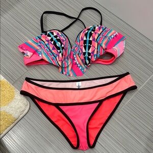 Rue Bleu Colorful Geometric Bikini Set